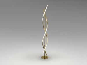 LAMPADAR DIDO, 155 CM, AURIU/OPAL, DIN METAL SI SILICON, STIL MODERN - Img 2