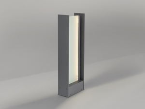 LAMPADAR EXTERIOR MATIA, 50 CM, GRI INCHIS/OPAL, DIN ALUMINIU SI STICLA, STIL MODERN - Img 4