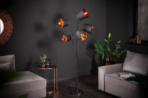 LAMPADAR LEVEL 178CM NEGRU/AURIU, DESIGN MODERN - Img 2