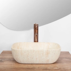 LAVOAR PENTRU BLAT REA BELINDA MINI TRAVERTINE MAT, CALITATE SUPERIOARA - Img 4