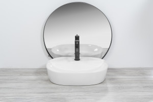 LAVOAR REA CARINA, ALB, 50 CM, DIN CERAMICA, CALITATE SUPERIOARA - Img 3
