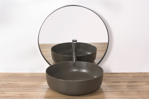 LAVOAR REA ELMA, GRI MAT, 45 CM, DIN CERAMICA, CALITATE SUPERIOARA - Img 3