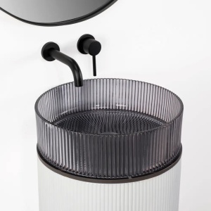 LAVOAR STATIV INGRID GREY, 88 CM, GRI/TRANSPARENT, DIN CERAMICA, CALITATE SUPERIOARA - Img 7