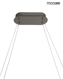 LUSTRA ANILLO 120, CROM/NEGRU, CONFECTIONATA DIN METAL SI ALUMINIU, STIL MODERN - Img 5