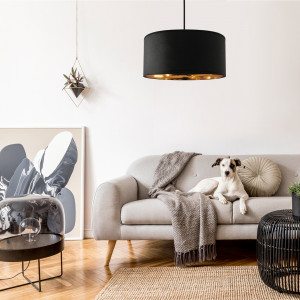 LUSTRA BLACK GOLD APP619-1CP, 36 cm, NEGRU SI AURIU, DIN METAL SI PLASTIC, STIL MODERN, TU - Img 4