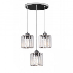 LUSTRA CRYSTAL SILVER APP510-3CPR, 12X13 cm, ARGINTIU, DIN METAL SI STICLA, STIL MODERN, TU - Img 2