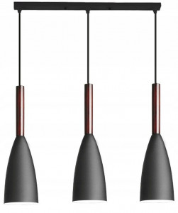 LUSTRA LETIZ BLACK, 26x10/100 cm, NEGRU, DIN ALUMINIU DE INALTA CALITATE, STIL MODERN, TU - Img 1