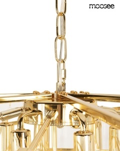 LUSTRA LUMA 80, AURIE, CONFECTIONATA DIN METAL SI STICLA, STIL MODERN - Img 3