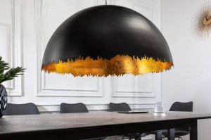 LUSTRA MODERNA 76CM, GLOW , COD 41764, STIL MODERN, REALIZATA DIN METAL IN NEGRU/AURIU - Img 2