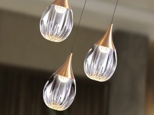 LUSTRA/PLAFONIERA CORINA, 35/190 CM, NEGRU MAT/CUPRU, DIN METAL SI ACRIL, STIL MODERN - Img 5