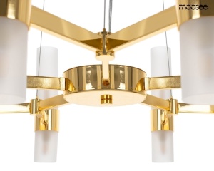 LUSTRA TUBS 10 GOLD, CONFECTIONATA DIN STICLA SI META, STIL MODERN - Img 3
