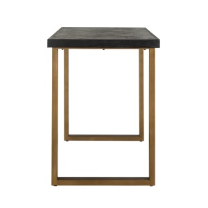 MASA DE BAR BLACKBONE ALAMA, NEAGRU RUSTIC, 7383, CONFECTIONATA DIN METAL SI LEMN DE STEJAR, STIL MODERN - Img 2