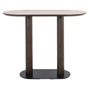 MASA DE BAR RITZ, 214080, CONFECTIONATA DIN LEMN, TRAVERTIN, METAL SI MDF, BEJ/MARO/NISIPIU, STIL MODERN - Img 2
