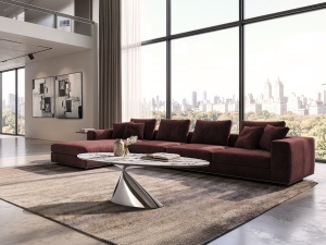 MASA DE CAFEA EXCLUSIVE 130CM, REALIZATA DIN METAL, MDF SI CERAMICA, DESIGN MODERN, PRODUS DE LUX