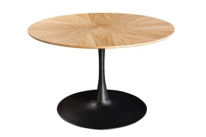 MASA DE DINING ROTUNDA, ATELIER 120CM, FURNIR LEMN DE STEJAR SI METAL, ASPECT NATUR, ARTIM GROUP SELECTION