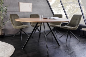 MASA DE DINING ROTUNDA, ATELIER 120CM, FURNIR LEMN, MELAMINA SI METAL, ASPECT NATUR, ARTIM GROUP SELECTION - Img 10