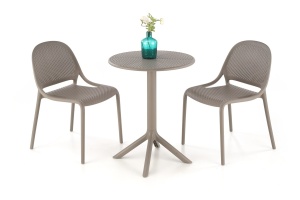 MASA DE GRADINA/TERASA CALVO, KAKI, DIN POLIPROPILENA, STIL MODERN