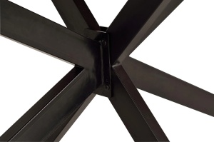 MASA DE SUFRAGERIE VICTORIA 200CM, PENTRU 8 PERSOANE, REALIZATA DIN LEMN DE SALCAM SI METAL, CULOARE NATUR/NEGRU, GINER Y COLOMER - Img 8