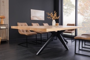 MASA DE SUFRAGERIE, ZEUS 240CM, FURNIR LEMN DE STEJAR SI METAL, ASPECT NATUR, ARTIM GROUP SELECTION - Img 9