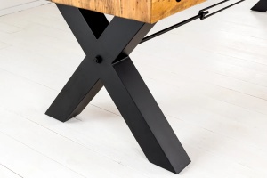 MASA DEOSEBITA, THOR 230CM, LEMN MASIV, METAL, DESIGN INDUSTRIAL - Img 3