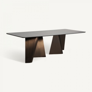MASA DEOSEBITA, TUX 240CM, DIN GRESIE SI METAL, NEGRU/CUPRU, ARTIM GROUP SELECTION - Img 2