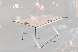 MASA DINING 180CM, BARRACUDA, DIN METAL SI LEMN MASIV, ARTIM GROUP SELECTION - Img 7
