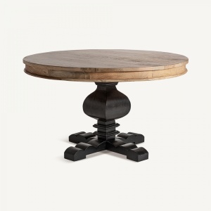 MASA DINING ABO, NEAGRA, REF. 33062, PRELUCRATA MANUAL, CONFECTIONATA DIN LEMN DE MANGO NEGRU, STIL MODERN - Img 2