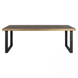 MASA DINING BLOOMVILLE, 230 CM, MARO/NEGRU, DIN STEJAR, PIELE ECO SI METAL, RICHMOND INTERIORS - Img 5