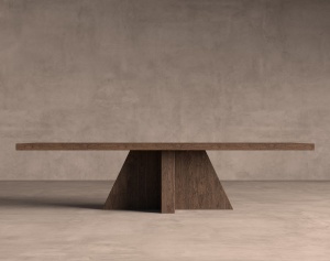 MASA DINING, BRUTALIST 320CM, DIN LEMN DE RECICLAT, REALIZAT MANUAL, VICAL, STIL MODERN - Img 3