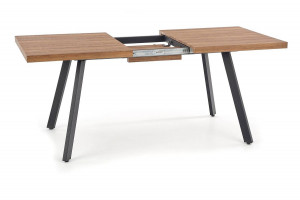 MASA DINING EXTENSIBILA BERLIN, NUC/NEGRU, 160/220 CM, BLAT DIN MDF SI PICIOARE DIN METAL, STIL VINTAGE - Img 5