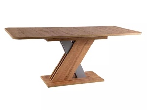 MASA DINING EXTENSIBILA EXEL, 140/180 CM, STEJAR WOTAN/GRI, DIN PAL LAMINAT, STIL MODERN - Img 1