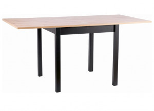 MASA DINING EXTENSIBILA FLIP, 80/160 CM, STEJAR ARTISAN/NEGRU, DIN PAL LAMINAT, STIL MODERN - Img 3