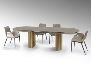 MASA DINING EXTENSIBILA, IRATI 206/283CM, MDF SI FURNIR, DESIGN MODERN, SCHULLER - Img 9