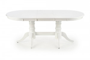 MASA DINING EXTENSIBILA JOSEPH, ALBA, 150/190 CM, BLAT DIN MDF SI PICIOARE DIN LEMN MASIV, STIL CLASIC - Img 4