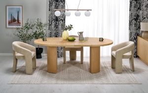 MASA DINING EXTENSIBILA STIL GARIBALDI, 120-200/120/79 cm, CONFECTIONATA DIN FURNIR NATURAL SI PAL LAMINAT, STIL MODERN