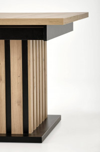 MASA DINING EXTENSIBILA STIL LAMELLO, STEJAR ARTISAN/NEGRU, 160/210 CM, DIN PAL MELAMINAT, STIL MODERN - Img 8
