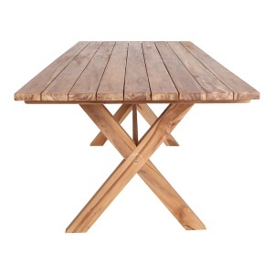 MASA DINING MURCIA 200x90x75 cm, REALIZATA DIN LEMN DE TEC, CULOARE NATUR, HOUSE NORDIC - Img 4