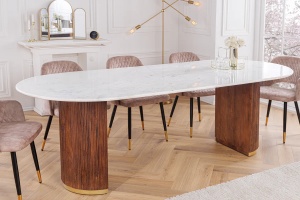 MASA DINING/OFFICE 220CM, LEMN MASIV DE MANGO, MARMURA, ARTIM GROUP SELECTION - Img 5