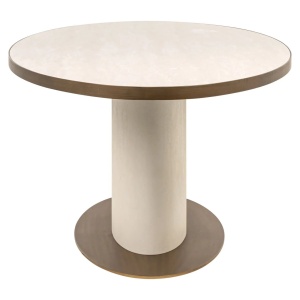 MASA DINING OVALA, TIVOLI 230CM, CERAMICA, METAL SI MDF, ALB/AURIU, RICHMOND INTERIORS - Img 4