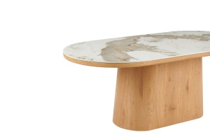 MASA DINING OVALA, UNIQUE, 200CM, CADRUL CERAMIC FURNIRUIT SI BLAT DIN MARMURA, ARTIM GROUP SELECTION - Img 5
