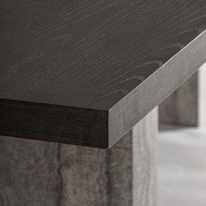 MASA DINING, RIGNAC 350CM, DIN TRAVERTIN, LEMN DE FRASIN SI ALAMA, VICAL, STIL MODERN - Img 3