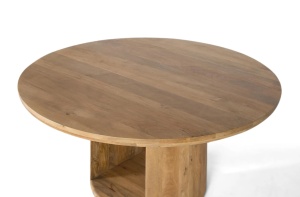 MASA DINING ROTUNDA NASHIK 150CM, REALIZATA DIN LEMN DE MANGO, CULOARE NATUR, GINER Y COLOMER - Img 5