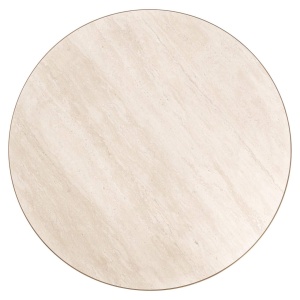 MASA DINING ROTUNDA, TIVOLI 130CM, CERAMICA, METAL SI MDF, ALB/CREM, RICHMOND INTERIORS - Img 3