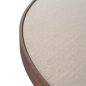 MASA DINING ROTUNDA, WILLOX 130CM, LEMN, METAL SI STICLA, MARO, RICHMOND INTERIORS - Img 2