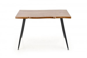 MASA DINING STIL LARSON, STEJAR NATURAL/NEGRU, 120 CM, BLAT DIN MDF SI PICIOARE DIN METAL, STIL MODERN - Img 6
