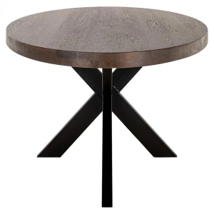 MASA DINING WATSON 235cm, REALIZATA DIN METAL SI LEMN DE STEJAR, CULOARE MARO/NEGRU, STIL MODERN, RICHMOND - Img 3
