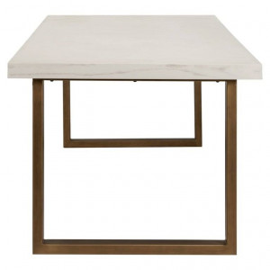 MASA DINING WHITEBONE, 235 CM, CREM/CUPRU, DIN LEMN DE STEJAR SI METAL, RICHMOND INTERIORS - Img 5