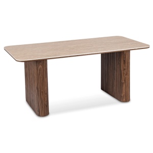 MASA DREPTUNGHIULARA 180CM, ARTIM MEBLE, REALIZATA DIN MDF SI CERAMICA, CULOARE TRAVERTIN/NUC, STIL MODERN - Img 11