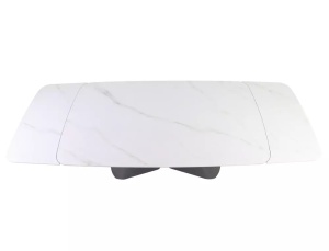MASA EXTENSIBILA ARMANDO, 160/240 CM, ALB MAT/NEGRU MAT, DIN CERAMICA SI METAL, SIGNAL - Img 11