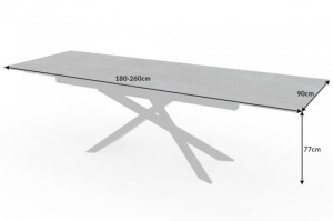 MASA EXTENSIBILA DE LUX 180/220/260CM, EUPHORIA, DIN METAL, STICLA SI CERAMICA, ARTIM GROUP SELECTION - Img 7